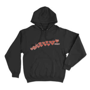 Benny Hearts Hoodie Black
