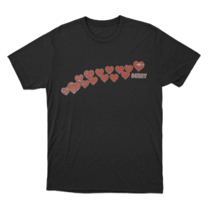 Benny Hearts T Shirt Black